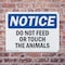 Signmission Do Not Feed Or Touch The Animals, 14 in W x Rectangle, Plastic OS-2PACK-NS-P-1014-L-11273 - alternate 4